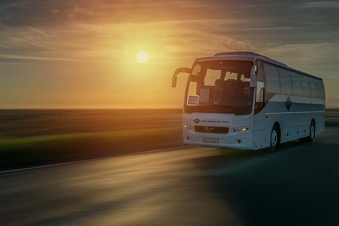 Airport Express Shared Arrival Transfer from Keflavik Airport to Reykjavik Hotels - The first ride, a comfortable coach across Reykjanes