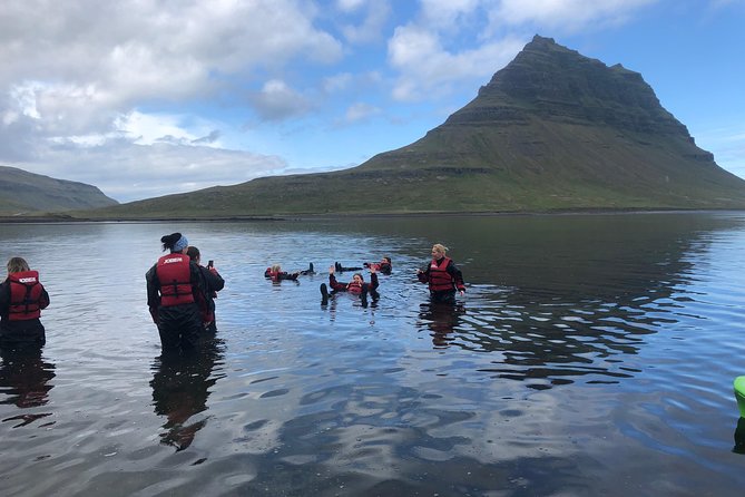Classic Kayaking Adventure by Mt. Kirkjufell - Getting ready for Icelandic water