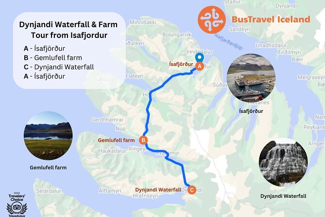 Dynjandi Waterfall & Iceland Farm Visit Tour - The climb beside the falls requires honest planning