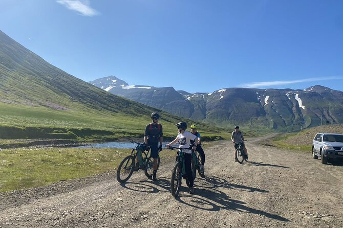 Electric Mountain biking tour in North Iceland - Siglufjörður trails, forests, and ocean views