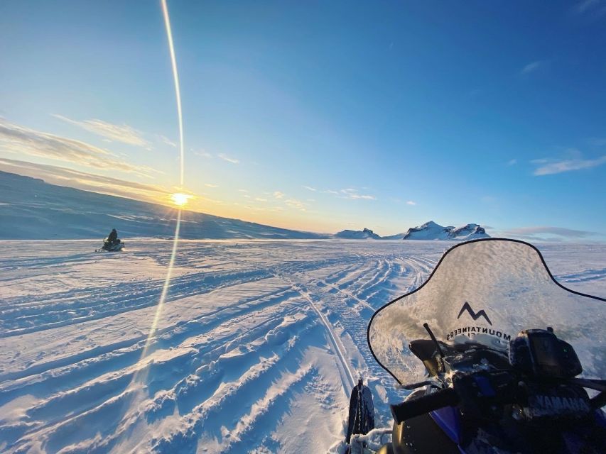 From Gullfoss: Langjökull Ice Cave and Snowmobile Tour - Starting at Gullfoss, then leaving the paved world