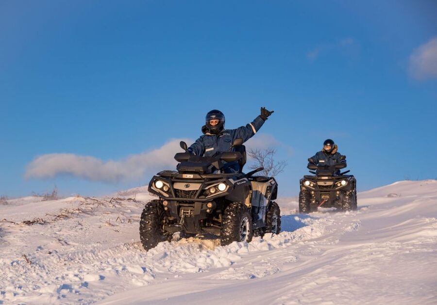 From Reykjavik: ATV Ride and Blue Lagoon Tour with Transfer - Riding toward Reykjavik Peak