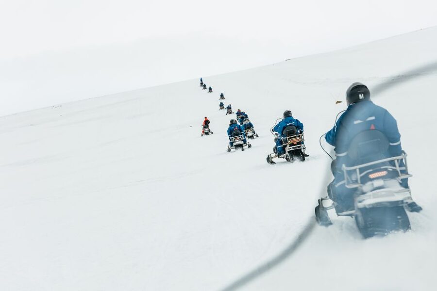 From Reykjavik: Golden Circle and Glacier Snowmobile Tour - Into the highlands by super truck