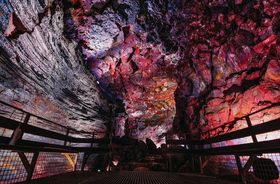 From Reykjavik: Raufarhólshellir Lava Tunnel by Bus - Entering Raufarhólshellir’s collapsed entrance