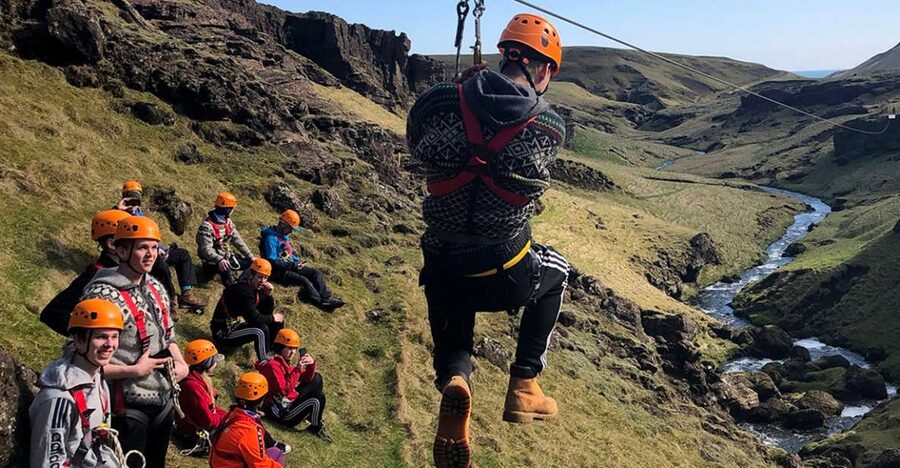 From Vík: Zipline and Hiking Adventure Tour - Big Rush and the Hundafoss waterfall