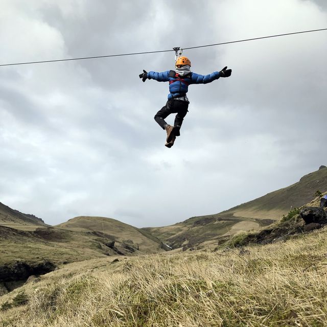 From Vík: Zipline and Hiking Adventure Tour - The Gentle Giant, the longest ride