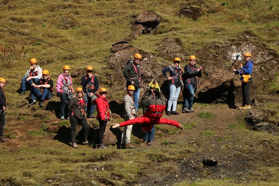 From Vík: Zipline and Hiking Adventure Tour - Little Rush and the final waterfall crossing
