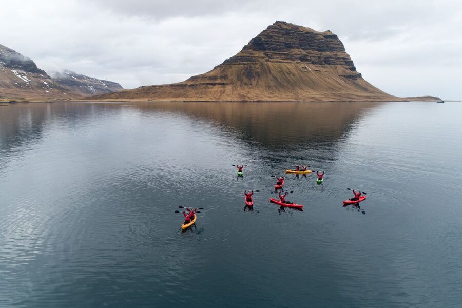 Grundarfjörður: Mt. Kirkjufell Daytime Kayaking Adventure - From Sæból 18 to the water