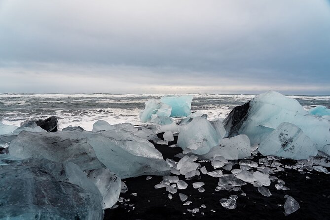 Guided Glacier Lagoon and Diamond Beach Day Trip from Reykjavik - Diamond Beach: ice on volcanic sand