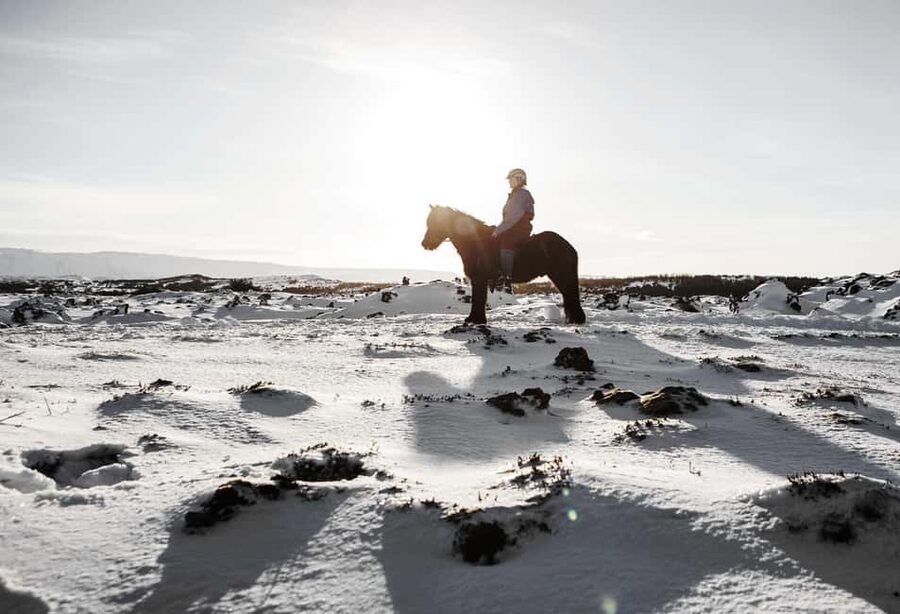Hafnarfjörður: Horseback Riding Tour in Reykjavik Area - Riding through lava fields toward Bláfjöll
