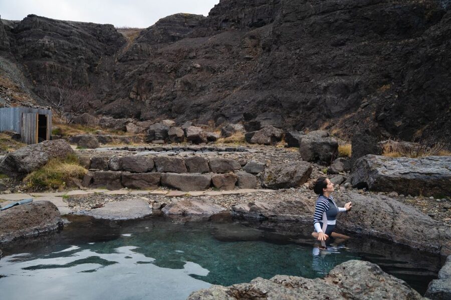 Husafell: Canyon Baths Soak with Short Highlands Hike - The Short Hike and Langifoss Waterfall