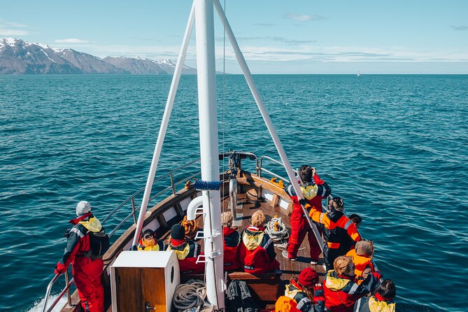 Húsavík Whale Watching Tour, family owned and operated - Heading west across Skjálfandi Bay