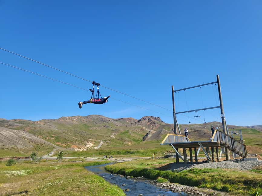 Hveragerdi: Mega Zipline Experience - The optional 13-meter free-fall drop