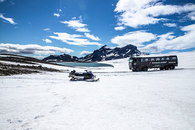 Ice Cave and Snowmobile Tour from Gullfoss - Riding a snowmobile across Langjökull