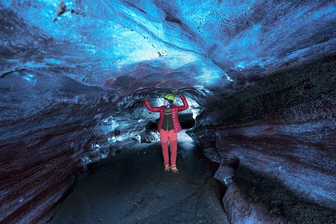 Ice Cave Katla, South Coast Waterfalls & Black Sand Beach Private - Seljalandsfoss: a waterfall with a rear view
