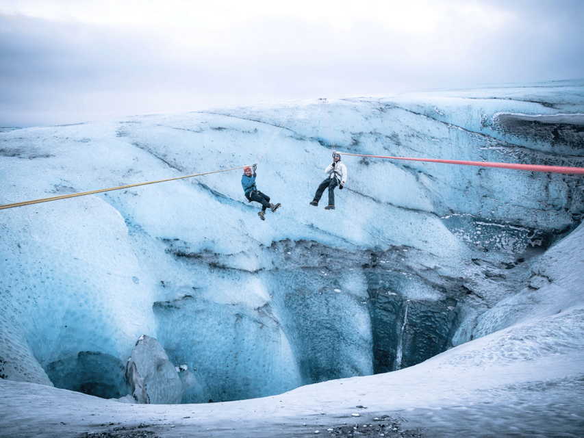 Iceland: Glacier Zip Line Tour with Hike or Ice Cave Visit - The guide, photographer, and included photos