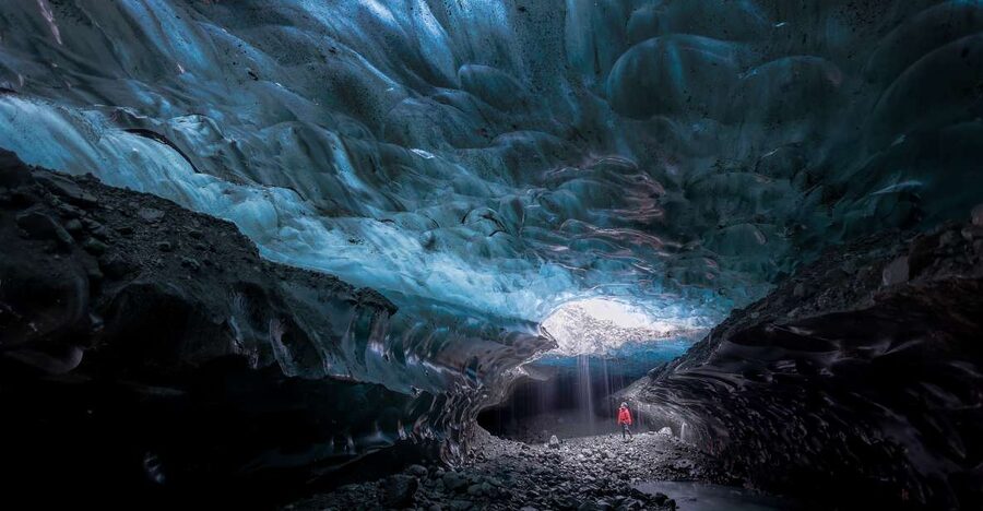Iceland: Ice Cave Captured with Professional Photos - Walking onto Sapphire Ice Cave
