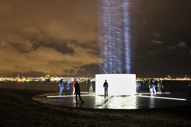 Imagine Peace Tower Tour on Viðey island | John Lennon tribute - Seeing the Imagine Peace Tower lit at night