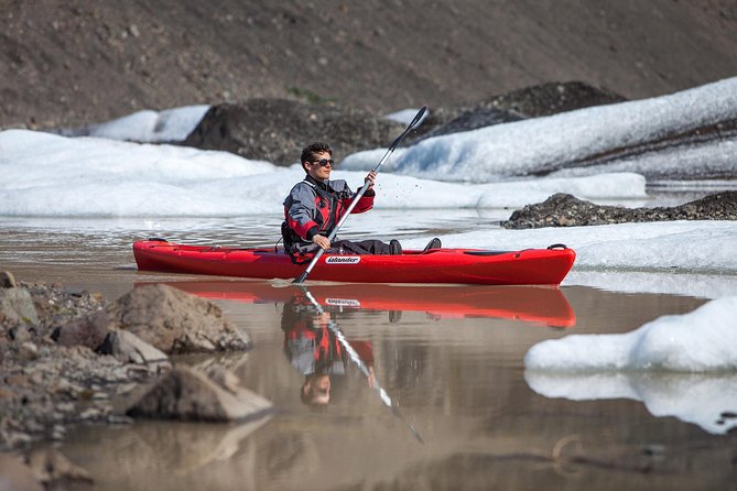 Kayaking on the Sólheimajökull Glacier Lagoon - Getting Into the Dry Suit