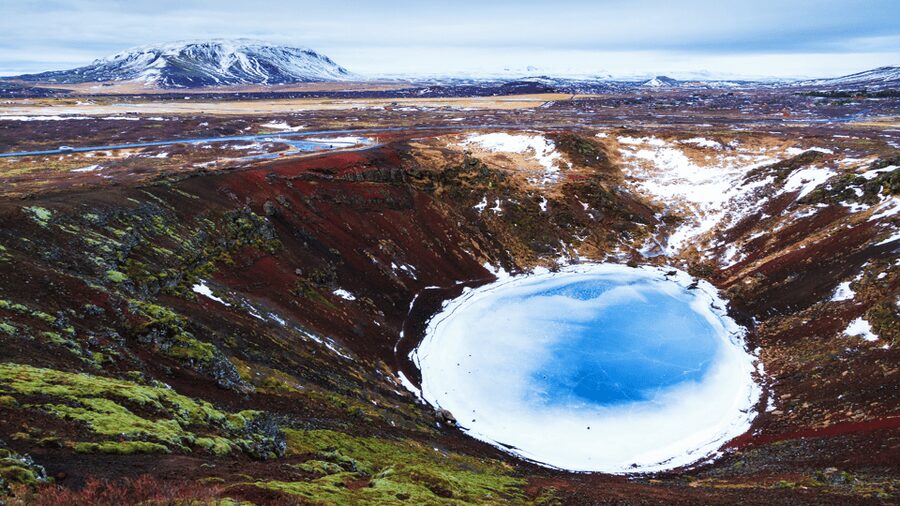 Kerið Volcanic Crater Admission Ticket - The volcanic story behind the red walls