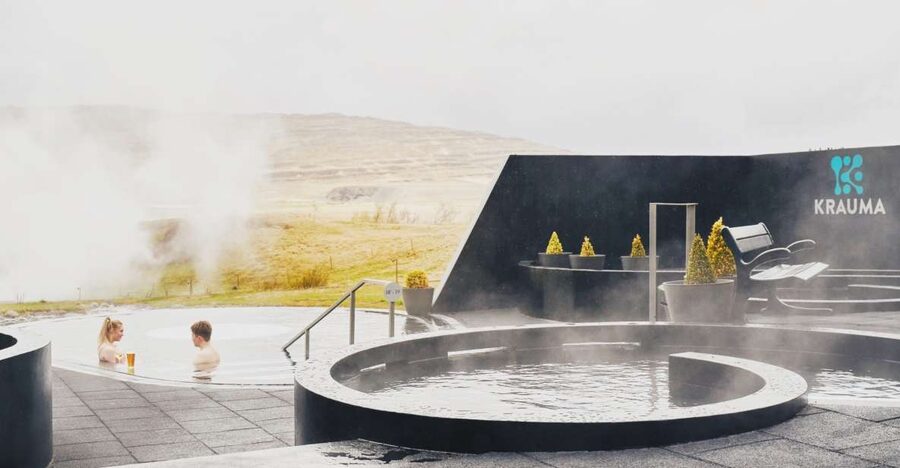 Krauma Geothermal Baths Entrance Ticket - Arriving at Krauma beside Deildartunguhver