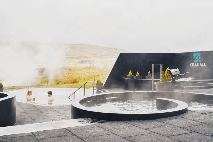 Krauma Geothermal Baths Entrance Ticket - Steam rooms and the fire-warmed relaxation room
