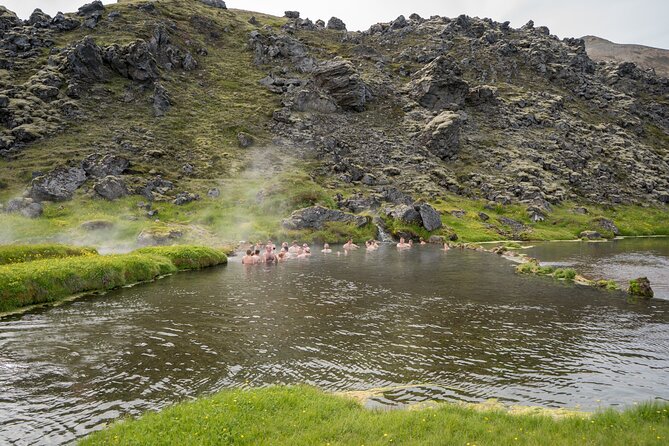 Landmannalaugar Hike & the Valley of Tears from RVK & Selfoss - The natural hot pool after the hike