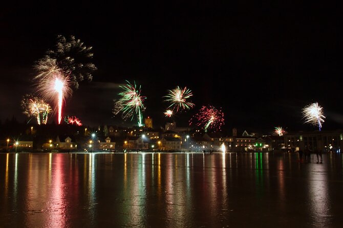 New Years Fireworks by Boat from Reykjavik - Warmth, bathrooms, Wi-Fi, and a bar