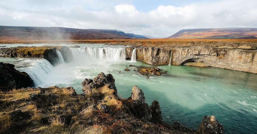 Port Akureyri: Godafoss Waterfall, Myvatn and Baths Tour - Leaving Akureyri beside Eyjafjörður