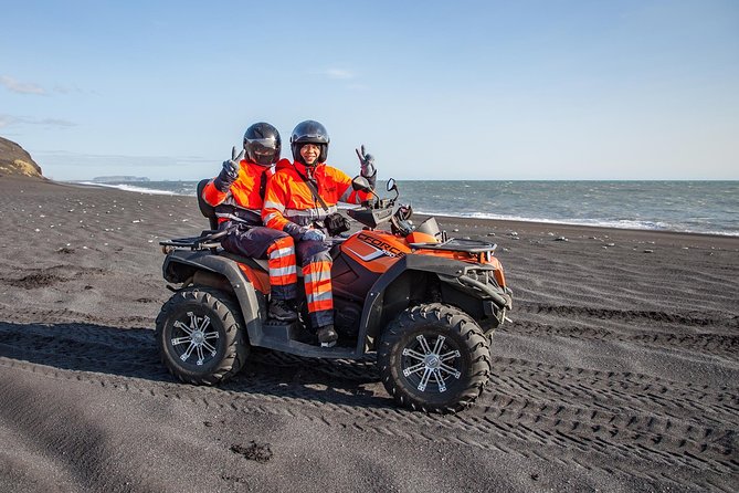 Quad Bike Tour on Black Lava Sands from Mýrdalur - Two riders, one machine