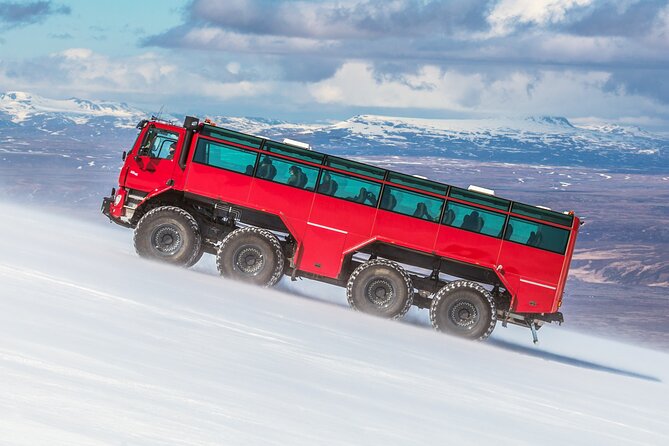 Red Glacier Monster Truck on Langjokull Glacier from Gulfoss - Safety, comfort, and physical effort