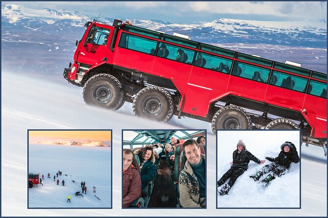 Red Glacier Monster Truck on Langjokull Glacier from Gulfoss - From the waterfall to the highlands