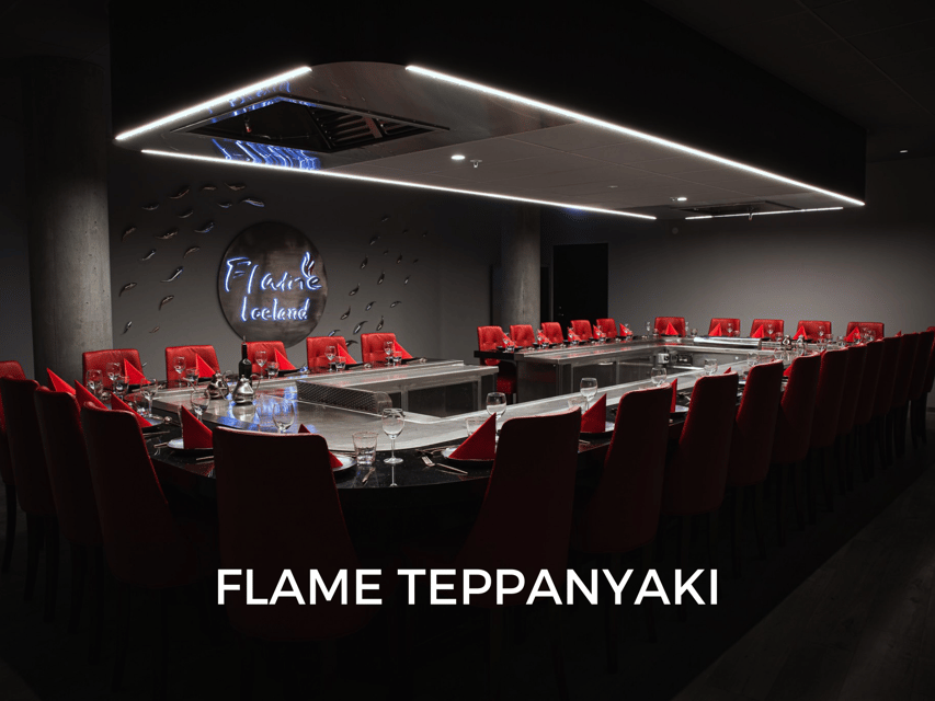 Reykjavík: 7-Course Teppanyaki Tasting Menu with Fire Show - Seven courses, from carpaccio to blueberry skyr