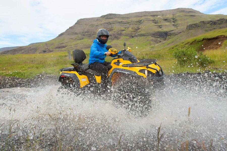 Reykjavik: ATV Ride & Whale Watching Boat Tour - Getting ready for the ATV ride