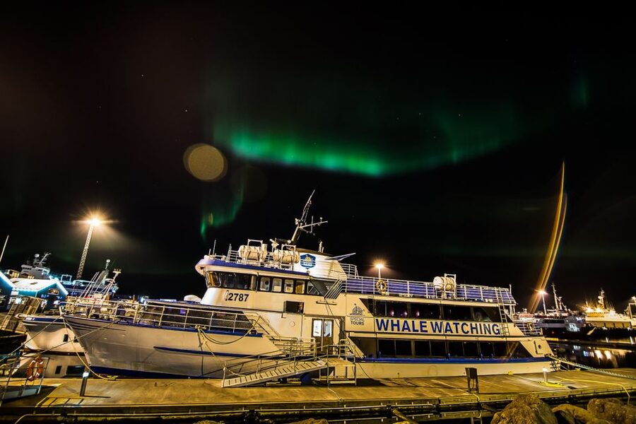 Reykjavik: Northern Lights Guided Boat Tour - Warm up inside, then return to the deck