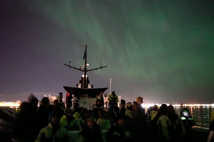 Reykjavik: Northern Lights Guided Boat Tour with Photos - Searching for the Aurora Offshore