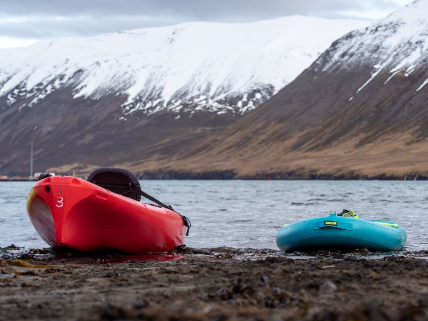Siglufjörður / Siglufjordur: Guided kayak tour. - Meeting at the blue and orange Siglo Sea container