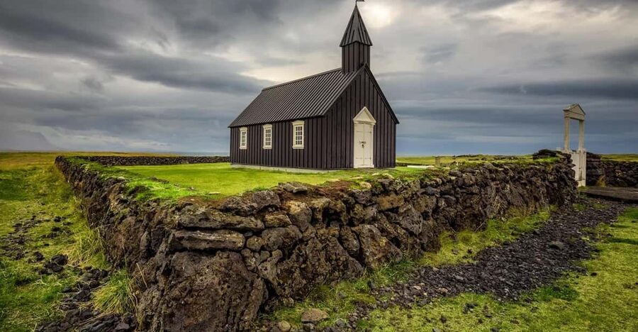 Snaefellsnes Peninsula Adventure: Small Group from Reykjavik - Búðir Black Church makes a simple, powerful picture