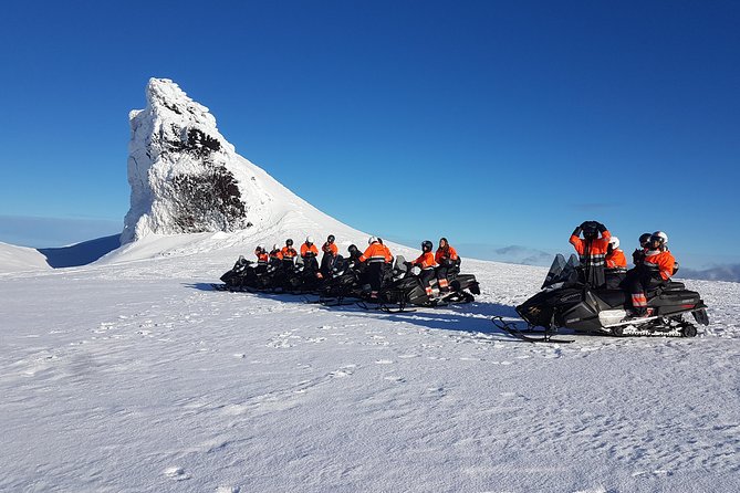 Snowmobiling on Eyjafjallajökull - What happens when there is no snow