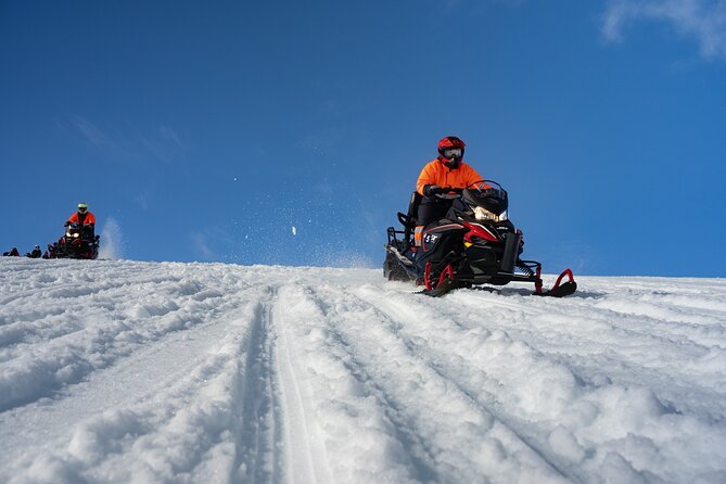 Snowmobiling on Langjökull Glacier from Geysir Area - The super-truck ride toward Langjökull