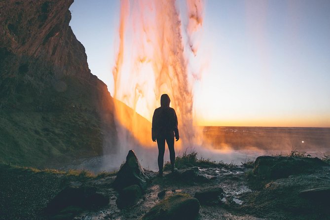 South Coast Day Tour Black Sand Beach & Waterfalls from Reykjavik - Seljalandsfoss: walking behind the falling water