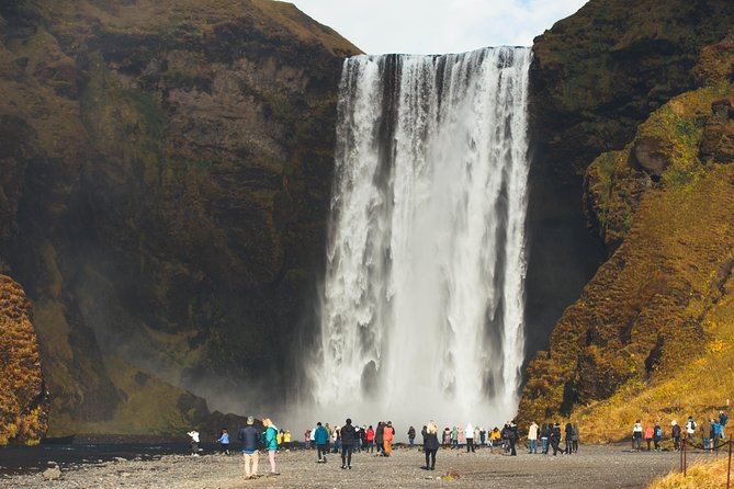 South Coast Day Tour Black Sand Beach & Waterfalls from Reykjavik - Solheimajokull Glacier at the edge of the ice