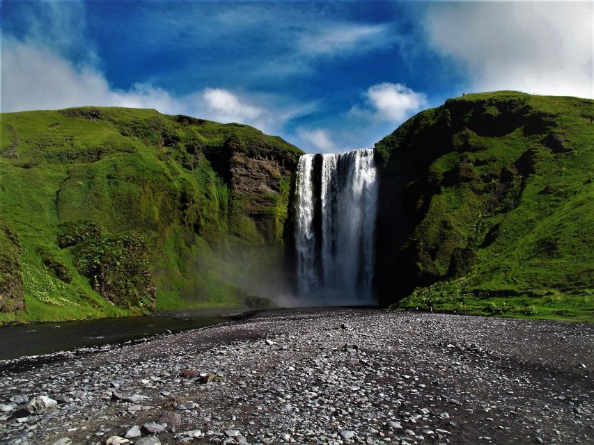 South Coast Iceland: 2-Day Blue Ice Cave & Jokulsarlon Tour - Black sand, seabirds, and ice on the shore