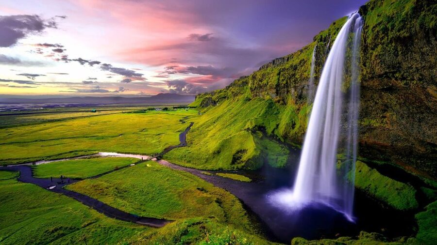 South Coast of Iceland. Black beach, glaсier, waterfalls... - Seljalandsfoss, where the path goes behind the water