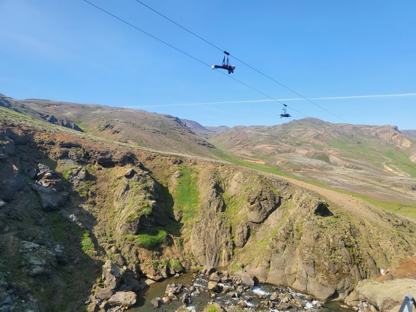 The Falcon : Superman ride with Mega Zipline Iceland - The 500-meter walk through Black Canyon