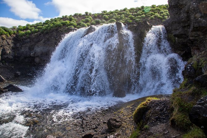 Unique West Iceland and Krauma SPA tour by minibus - Barnafoss adds force beside Hraunfossar