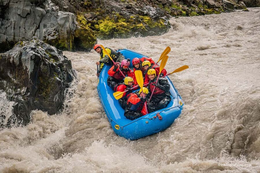 Varmahlíð: East Glacial River Whitewater Rafting - The 45-minute ride toward the river