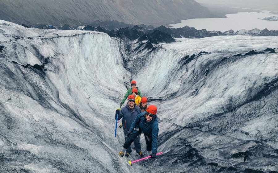 Vik: Guided Glacier Hike on Sólheimajökull - Crossing the lower ice and reaching the formations